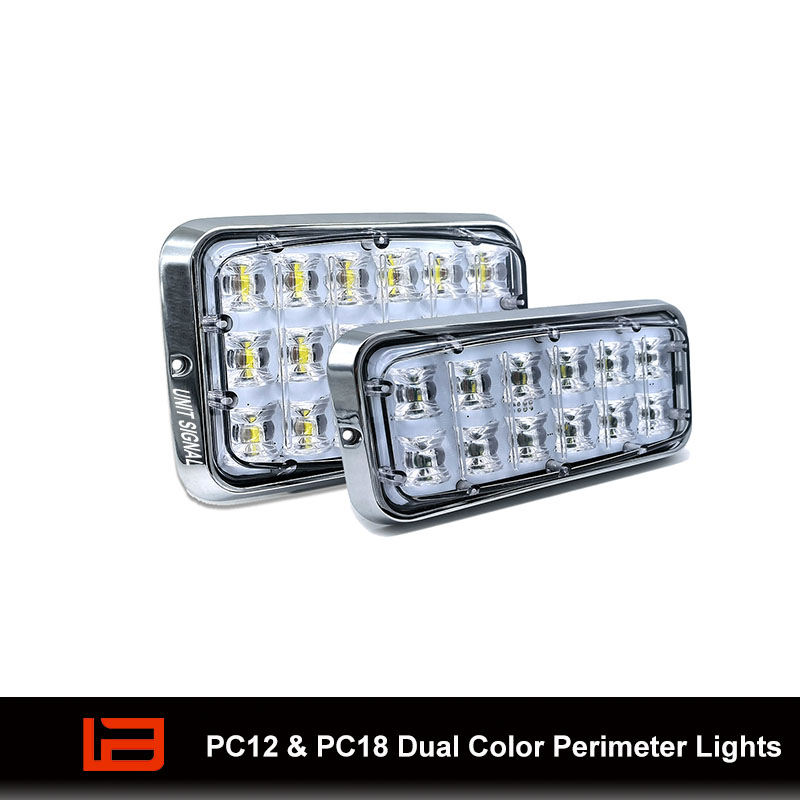 PC12 7x3, PC18 6x4 Dual Color Perimeter Lights